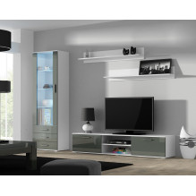 Cama TV stand SOHO 180 white / grey gloss Cama TV stand SOHO 180 white / grey gloss