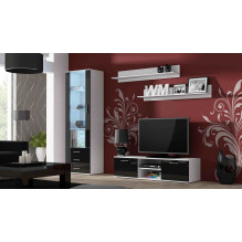 Cama TV stand SOHO 140 white / black gloss Cama TV stand SOHO 140 white / black gloss