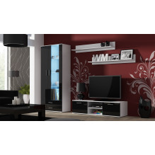 Cama TV stand SOHO 140 white / black gloss Cama TV stand SOHO 140 white / black gloss