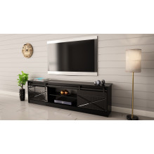 RTV GRANERO 200x56.7x35 black / black gloss cabinet RTV GRANERO 200x56.7x35 black / black gloss cabinet