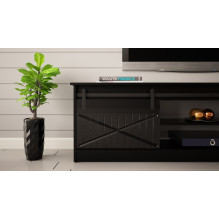 RTV GRANERO 200x56.7x35 black / black gloss cabinet RTV GRANERO 200x56.7x35 black / black gloss cabinet