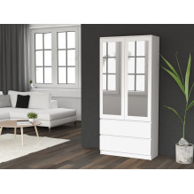Topeshop SS-90 BIEL LUSTRO bedroom wardrobe / closet 5 shelves 2 door(s) White
