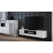 Cama TV stand VIVA 180 white / white gloss + black Cama TV stand VIVA 180 white / white gloss + black
