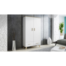 Cama spinta LOTTA 2D2D balta + sonoma ąžuolas