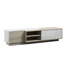 Cama TV spintelė SIGMA1 180 sonoma ąžuolas / balta blizgi