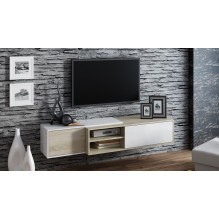 Cama TV spintelė SIGMA1 180 sonoma ąžuolas / balta blizgi