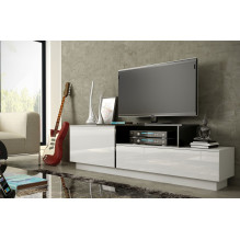 Cama TV cabinet SIGMA 3 180 white / white gloss + black Cama TV cabinet SIGMA 3 180 white / white gloss + black