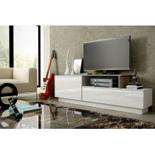 Cama TV cabinet SIGMA 3 180 white / white gloss + sonoma oak Cama TV cabinet SIGMA 3 180 white / white gloss + sonoma oak