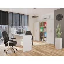 Filing cabinet OLIV 2D 74x35x180 cm, Sonoma / White Filing cabinet OLIV 2D 74x35x180 cm, Sonoma / White