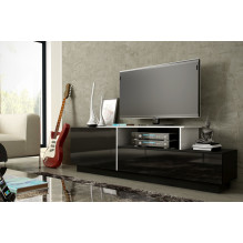 Cama TV cabinet SIGMA 3 180 black / black gloss + biały Cama TV cabinet SIGMA 3 180 black / black gloss + biały