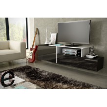 Cama TV cabinet SIGMA 3 180 black / black gloss + biały Cama TV cabinet SIGMA 3 180 black / black gloss + biały