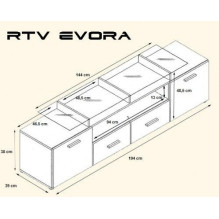 Cama TV stand EVORA 200 white / white gloss Cama TV stand EVORA 200 white / white gloss