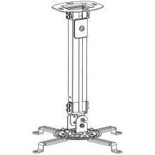 Techly Projector Ceiling Support Extension 545-900 mm Silver ICA-PM 18M Techly Projector Ceiling Support Extension 545-900 mm Silver ICA-PM 18M