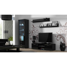 Cama TV staliukas SOHO 140 juodas / juodas blizgus Cama TV staliukas SOHO 140 juodas / juodas blizgus