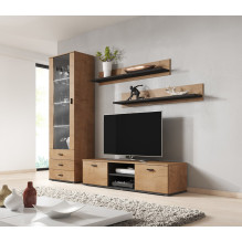 Cama TV stand SOHO 140 lefkas oak / black Cama TV stand SOHO 140 lefkas oak / black