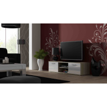 Cama TV staliukas SOHO 140 sonoma ąžuolas / balta blizgi spalva Cama TV staliukas SOHO 140 sonoma ąžuolas / balta blizgi spalva