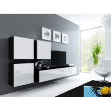 Cama Square cabinet VIGO 50 / 50 / 30 black / white gloss Cama Square cabinet VIGO 50 / 50 / 30 black / white gloss