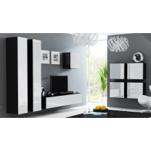 Cama Square cabinet VIGO 50 / 50 / 30 black / white gloss Cama Square cabinet VIGO 50 / 50 / 30 black / white gloss