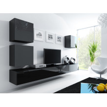 Cama Square cabinet VIGO 50 / 50 / 30 black / black gloss Cama Square cabinet VIGO 50 / 50 / 30 black / black gloss