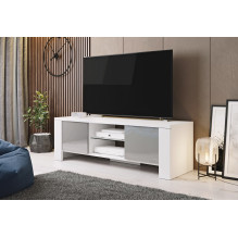 Cama TV stand WEST 42 / 130 / 42 white / grey gloss Cama TV stand WEST 42 / 130 / 42 white / grey gloss