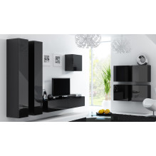 Cama Square cabinet VIGO 50 / 50 / 30 black / black gloss Cama Square cabinet VIGO 50 / 50 / 30 black / black gloss