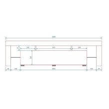 Cama TV stand TORO 158 grey / grey gloss Cama TV stand TORO 158 grey / grey gloss