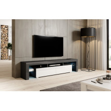 Cama TV staliukas TORO 200 pilkas / baltas blizgus Cama TV staliukas TORO 200 pilkas / baltas blizgus