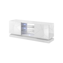 Cama TV cabinet QIU 160 MDF white gloss / white gloss Cama TV cabinet QIU 160 MDF white gloss / white gloss