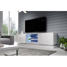 Cama TV cabinet QIU 200 MDF white gloss / white gloss Cama TV cabinet QIU 200 MDF white gloss / white gloss