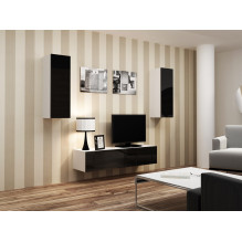 Cama Cabinet VIGO "90" full 90 / 35 / 32 white / black gloss