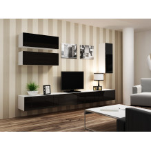 Cama Cabinet VIGO "90" full 90 / 35 / 32 white / black gloss