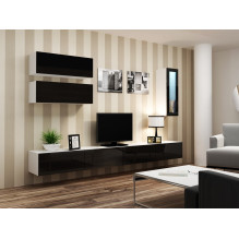 Cama Cabinet VIGO "90" full 90 / 35 / 32 white / black gloss