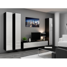 Cama Full cabinet VIGO '180' 180 / 40 / 30 white / black gloss Cama Full cabinet VIGO '180' 180 / 40 / 30 white / black gloss