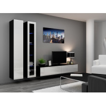 Cama Full cabinet VIGO '180' 180 / 40 / 30 white / black gloss Cama Full cabinet VIGO '180' 180 / 40 / 30 white / black gloss
