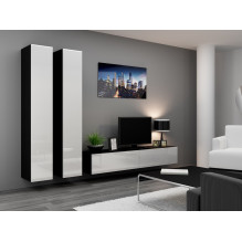 Cama Full cabinet VIGO '180' 180 / 40 / 30 white / black gloss Cama Full cabinet VIGO '180' 180 / 40 / 30 white / black gloss