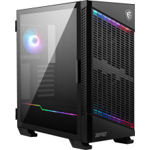 MSI MPG VELOX 100P AIRFLOW vidutinio dydžio bokšto tipo žaidimų kompiuterio korpusas, juodas, su 3 x 120 mm ventiliatori