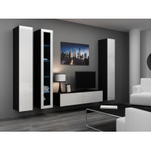 Cama Full cabinet VIGO '180' 180 / 40 / 30 white / black gloss Cama Full cabinet VIGO '180' 180 / 40 / 30 white / black gloss