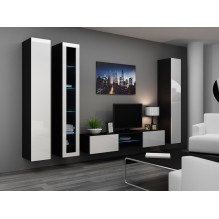 Cama Full cabinet VIGO '180' 180 / 40 / 30 white / black gloss Cama Full cabinet VIGO '180' 180 / 40 / 30 white / black gloss