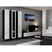 Cama Full cabinet VIGO '180' 180 / 40 / 30 white / black gloss Cama Full cabinet VIGO '180' 180 / 40 / 30 white / black gloss
