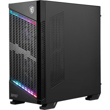 MSI MPG VELOX 100P AIRFLOW Mid Tower Gaming Computer Case 'Black, 3x 120mm Fan + 1x 120mm ARGB Fan, ARGB light strip, US