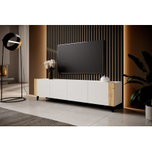 RTV cabinet FARO 200x42x52 white matt + oak craft RTV cabinet FARO 200x42x52 white matt + oak craft