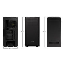 „Be Quiet! Pure Base 600 Window Midi Tower“ korpusas, juodas