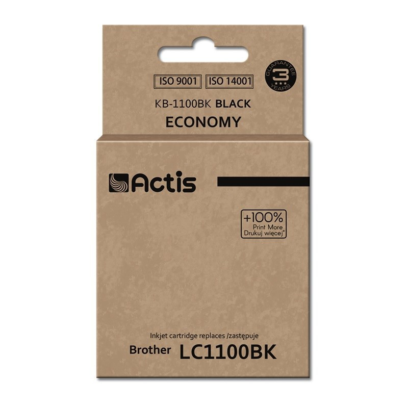 „Actis KB-1100Bk“ rašalas (pakeičia „Brother LC1100BK / 980BK Standard 28 ml“ juodos spalvos rašalą)