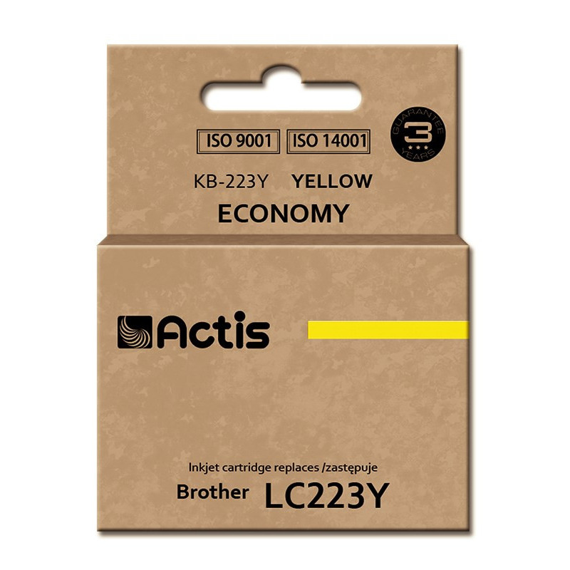 „Actis KB-223Y“ rašalas (pakeičia „Brother LC223Y Standard 10 ml“ geltonos spalvos rašalą)