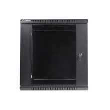 Lanberg wall-mounted installation rack cabinet 19'' 12U 600x450mm black (glass door) Lanberg wall-mounted installation rack cabinet 19'' 12U 600x450mm black (glass door)