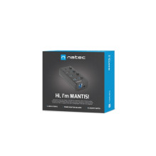 NATEC USB 3.0 MANTIS 2 šakotuvas su 4 prievadais ir jungikliu bei maitinimo šaltiniu
