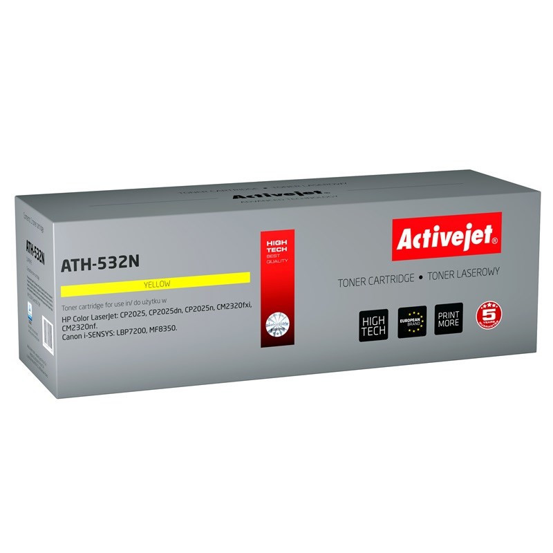 „ActiveJet ATH-532N“ toneris (pakeičia HP 304A CC532A, Canon CRG-718Y Supreme, 3200 puslapių, geltonas)
