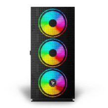 SAVIO PC Case Raptor X1 ARGB Glass / Mesh Black