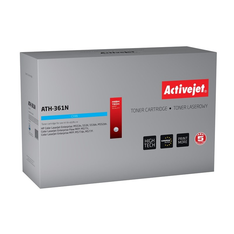 Activejet ATH-361N Toner (replacement for HP 508A HP508A CF361A Supreme 5000 pages cyan)