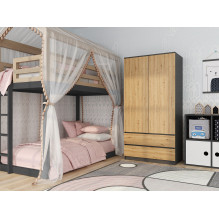Topeshop SZAFA MALWA AN / AR K bedroom wardrobe / closet 5 shelves 2 door(s)